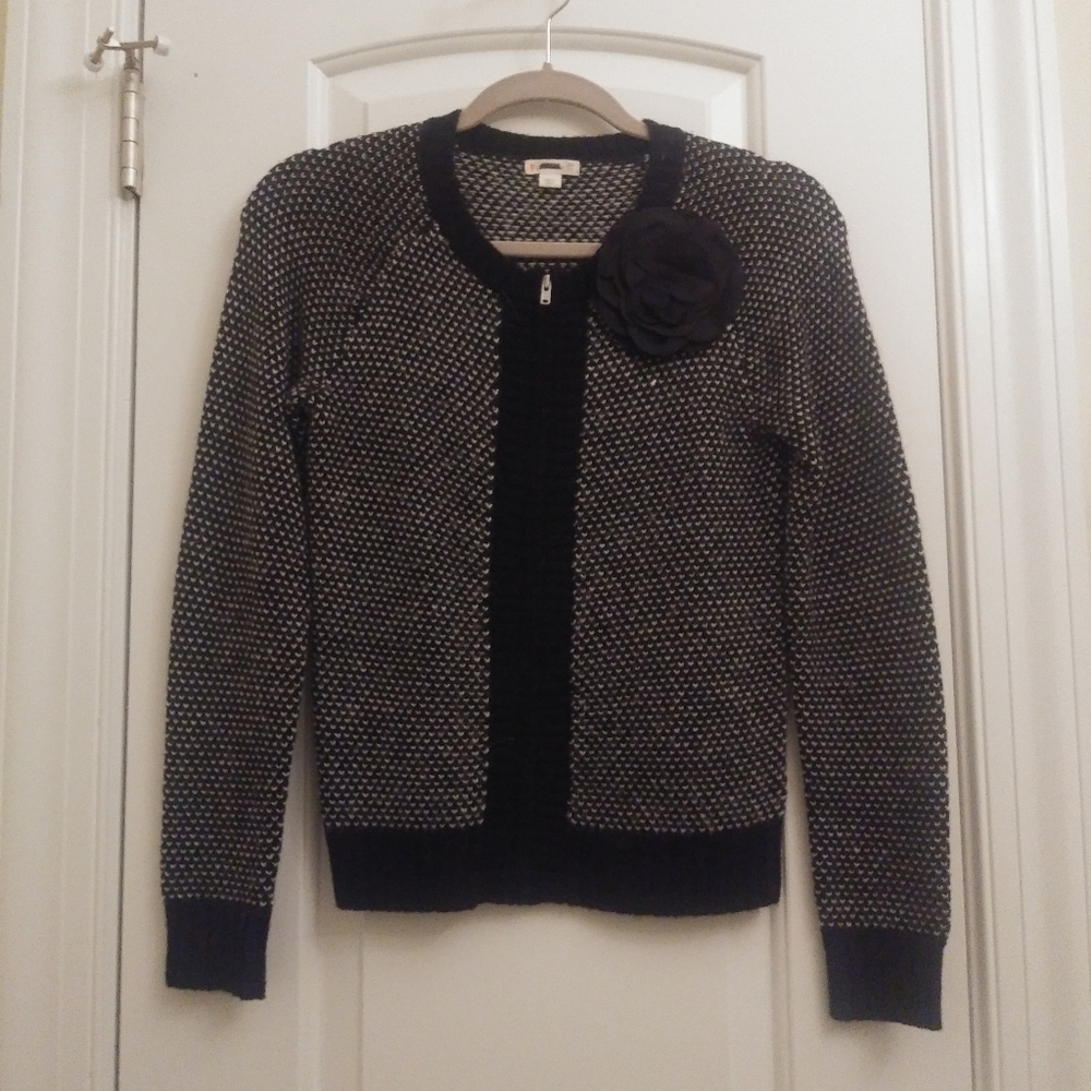 J. crew girl zip up wool cardigan 14
